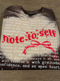 Medium  T-shirt Note To Self