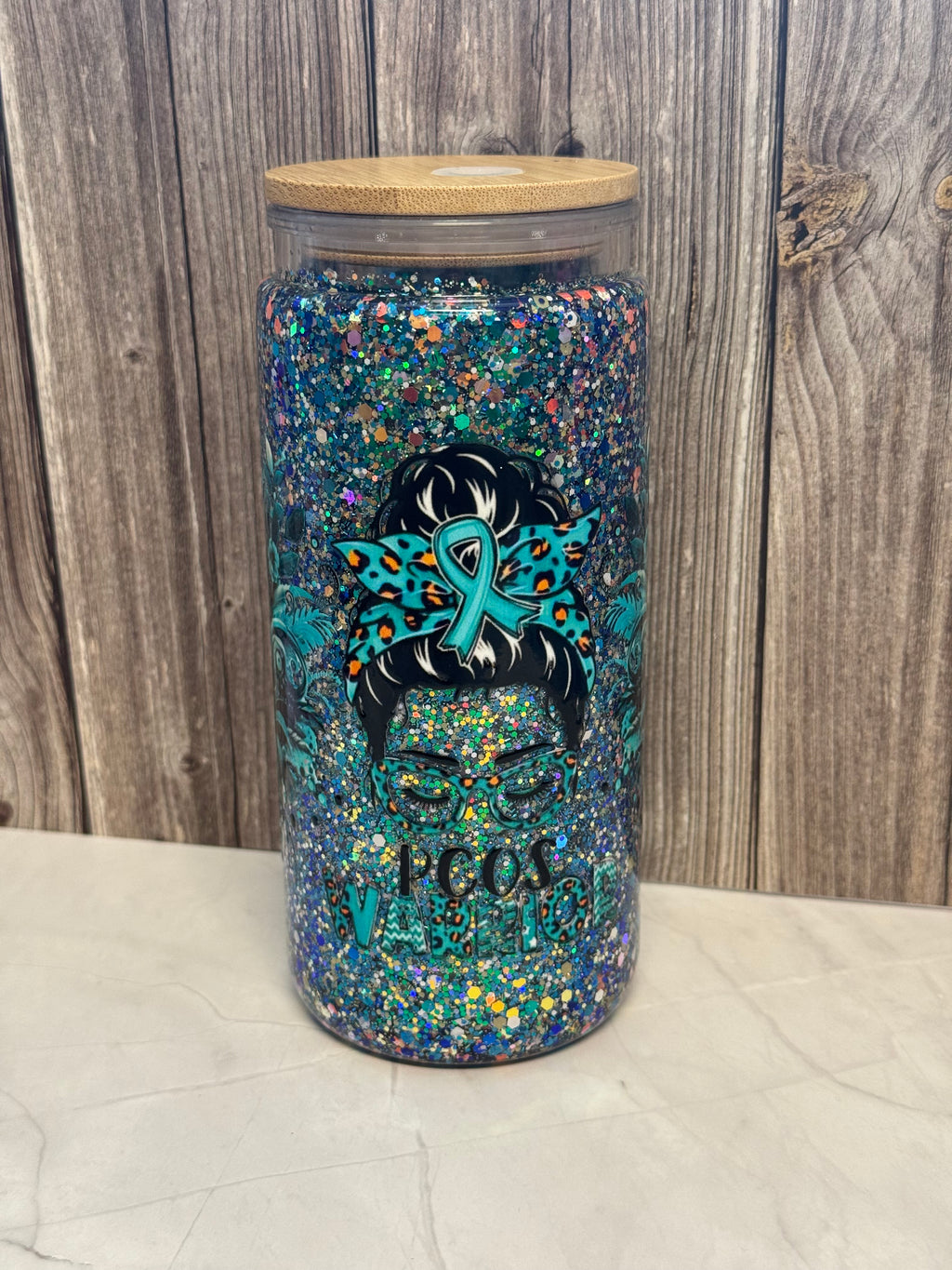 20 oz Still Glitter PCOS Warrior