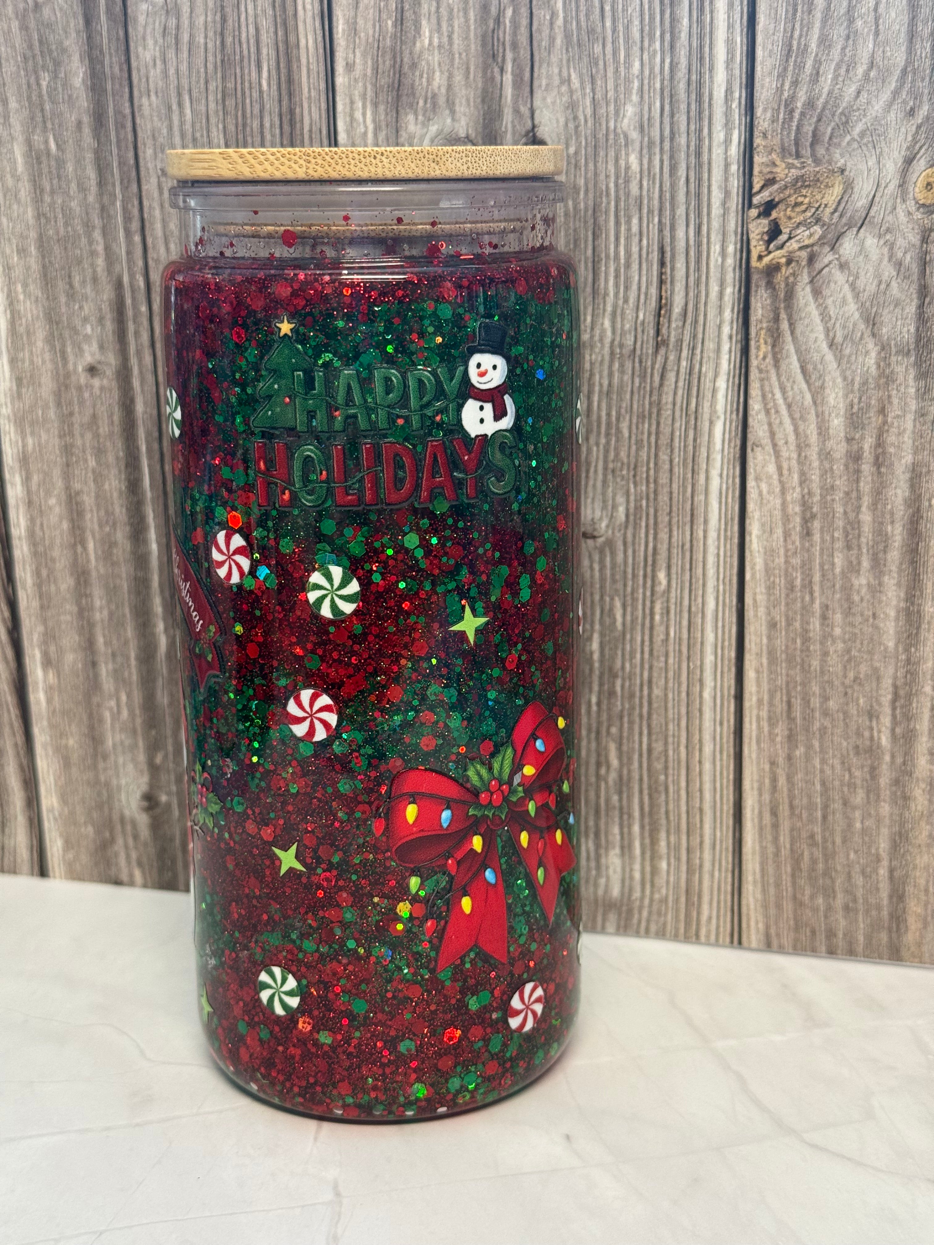 20 oz Still Glitter Christmas layer