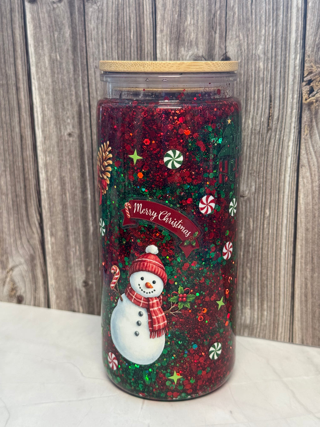 20 oz Still Glitter Christmas layer
