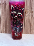 24 oz Pink Lava Raccoon