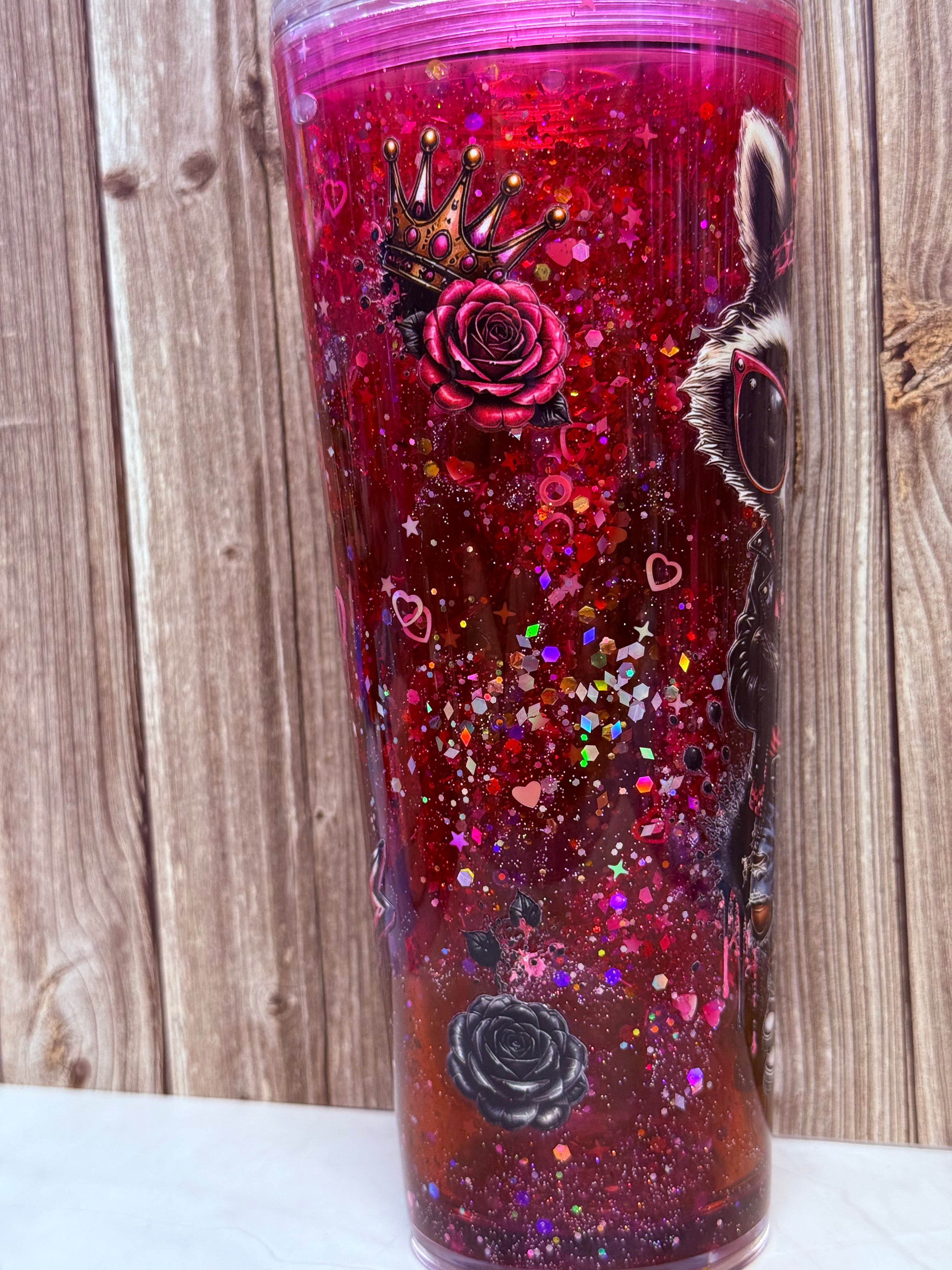 24 oz Pink Lava Raccoon
