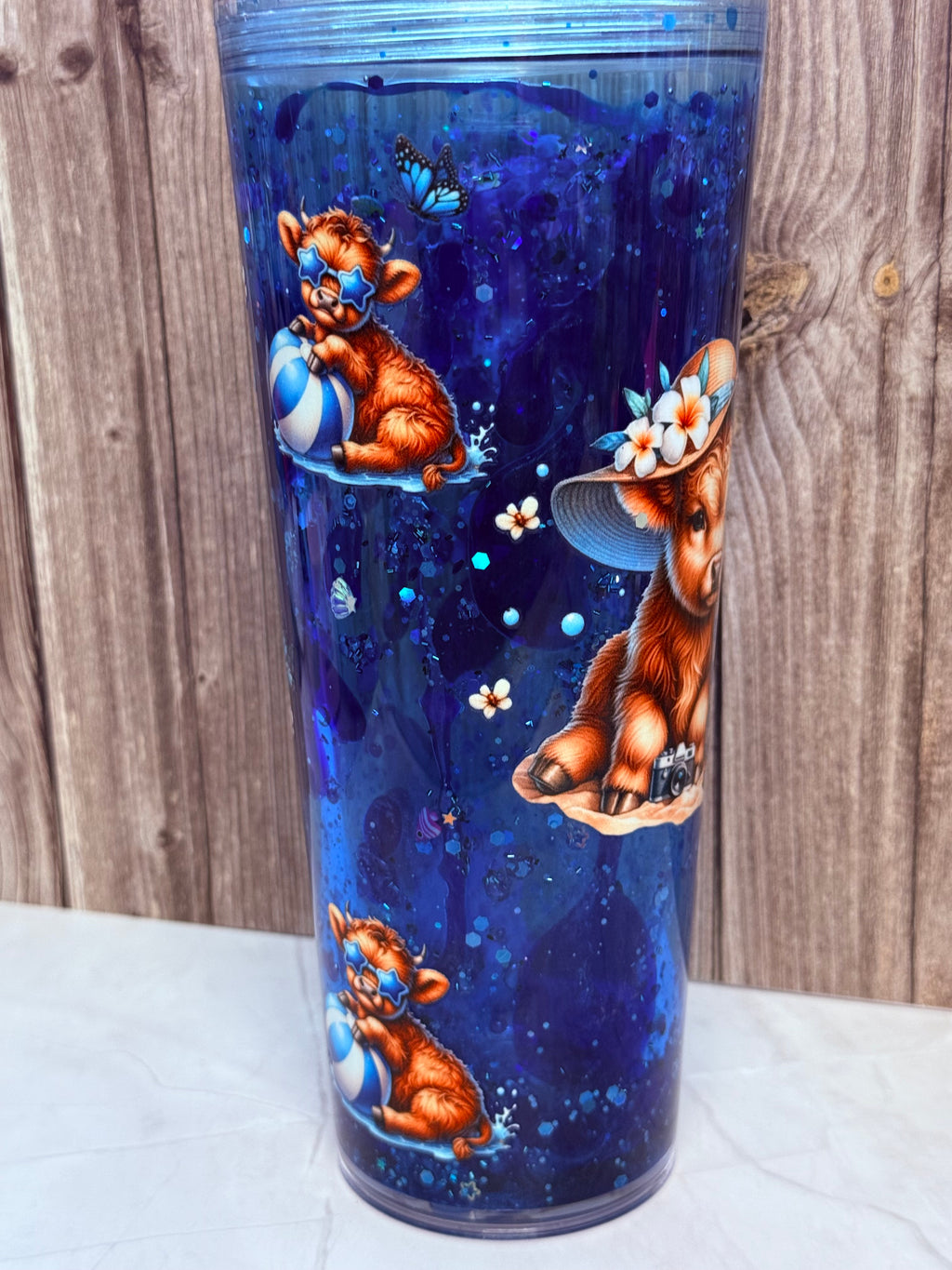 24 oz Blue Lava Beach Cow