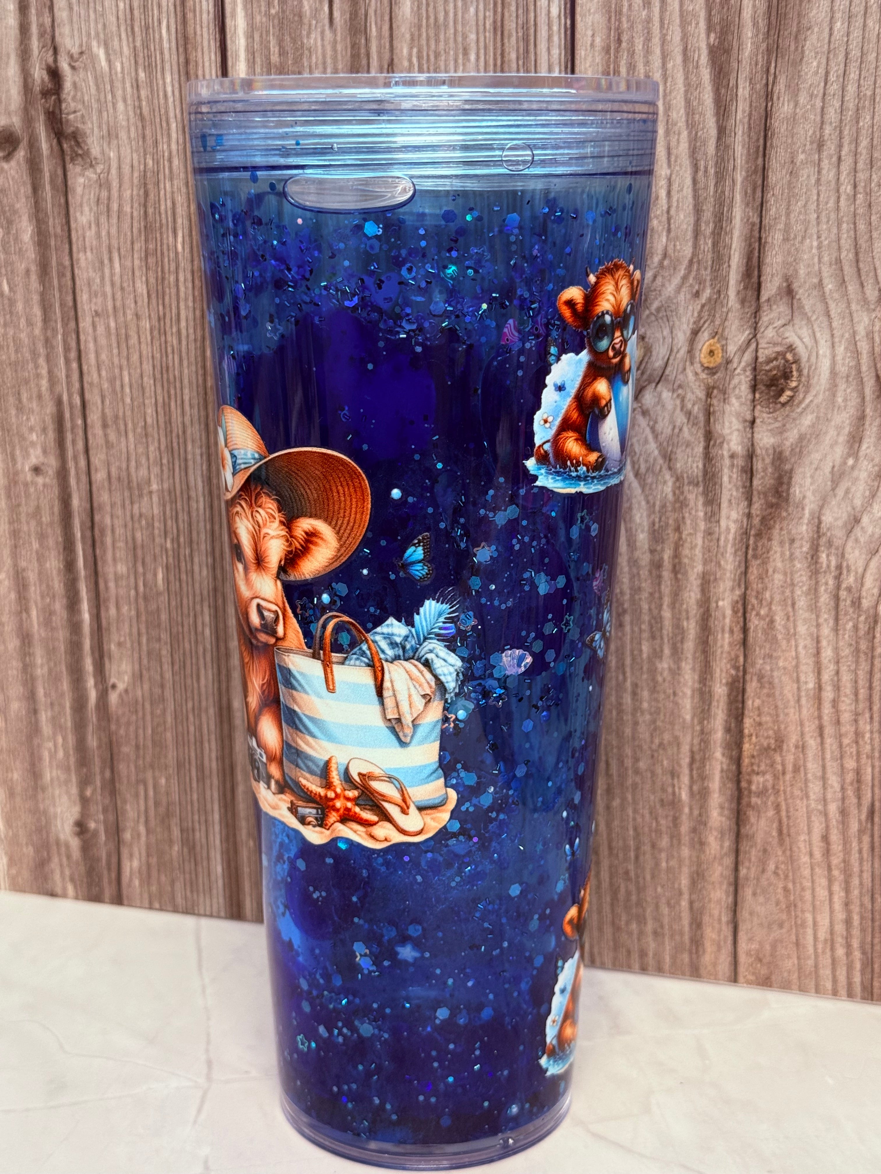 24 oz Blue Lava Beach Cow